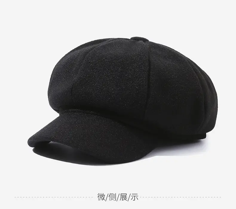 Black Retro Duckbill Cap Unisex Fashion — feature 11