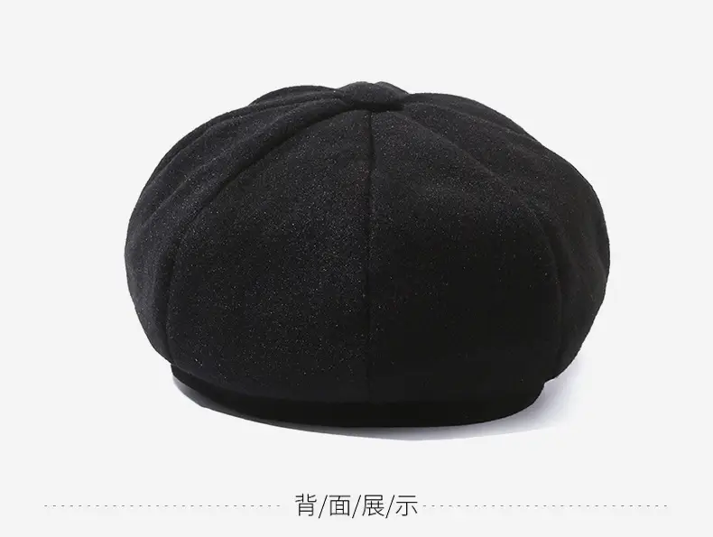 Black Retro Duckbill Cap Unisex Fashion — feature 13