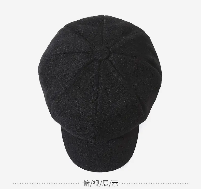 Black Retro Duckbill Cap Unisex Fashion — feature 14