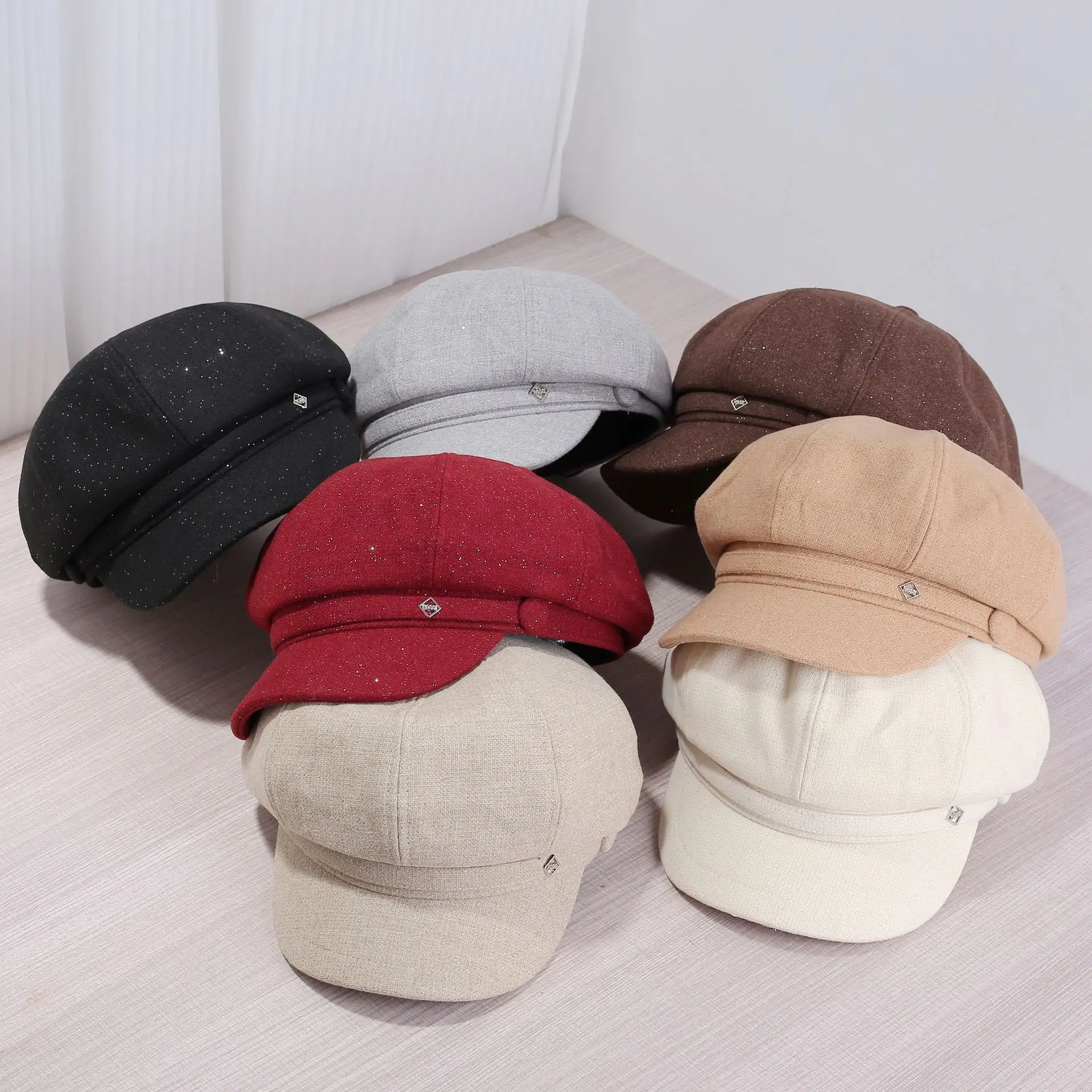2025 Shiny British Duckbill Cap Women Large Beige — feature 2