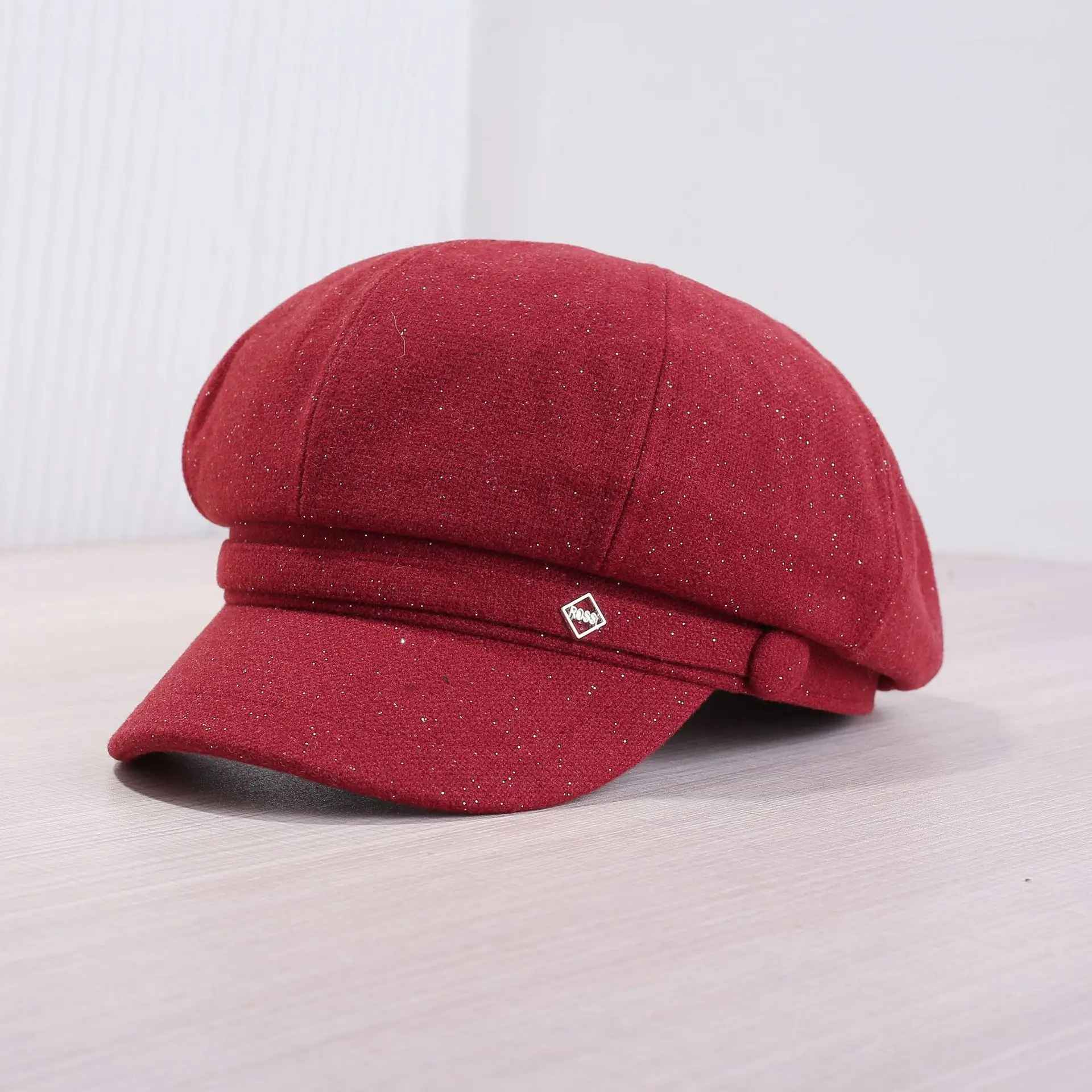 2025 Shiny British Duckbill Cap Women Large Beige - Image 4