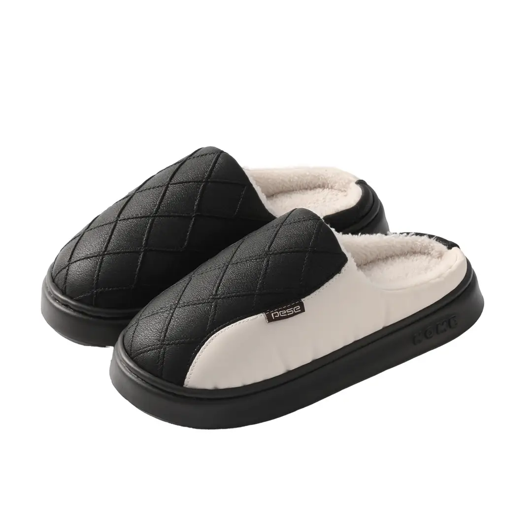 Waterproof Cotton Slippers for Men Winter 2025 New Outer Wear Indoor Home Non-Slip Thick Sole Couple Cotton Slippers Men's Winter - Image 10