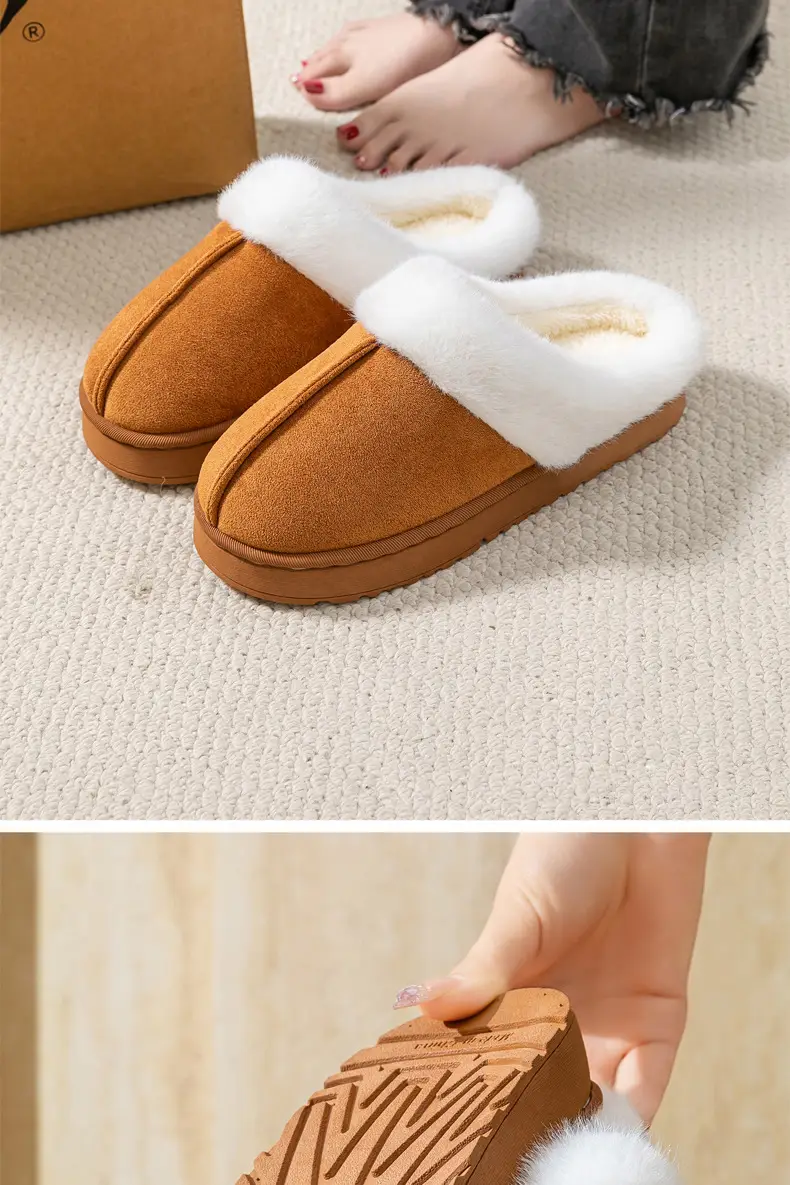 Women's Pink Warm Cotton Slippers for Winter 2025 — feature 13