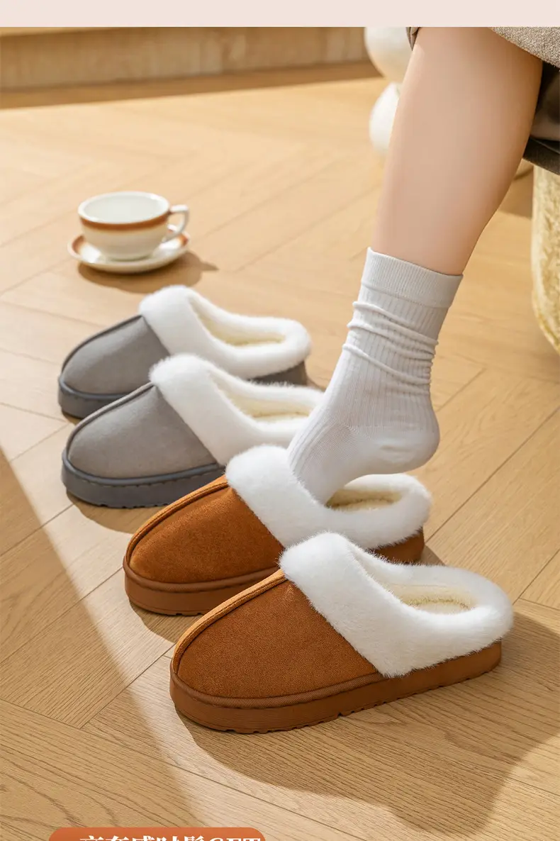 Women's Pink Warm Cotton Slippers for Winter 2025 — feature 2
