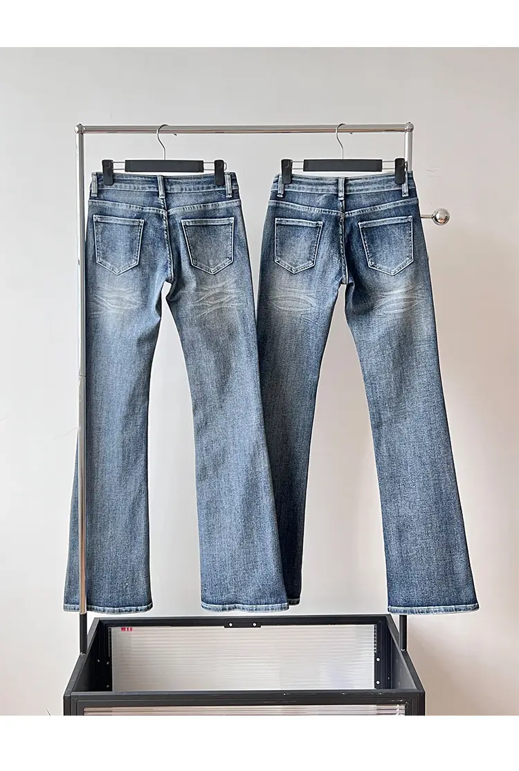 Women Stretch Straight Leg Jeans Dark Blue Slim Fit — feature 13
