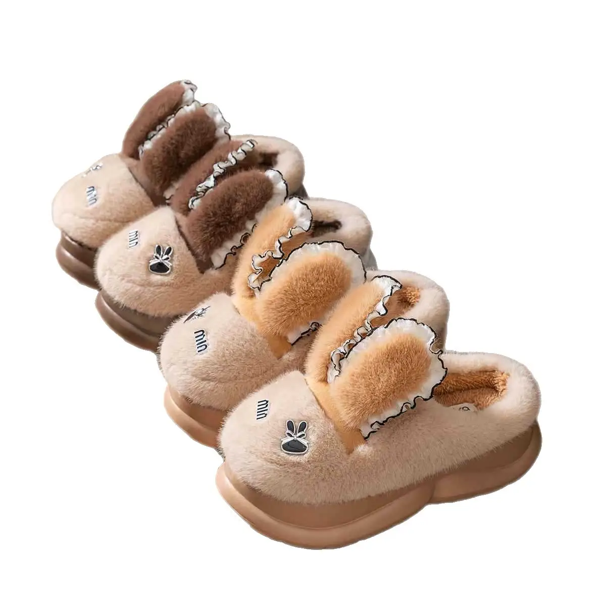 Women's Plush Warm Slippers Winter Indoor Couple - Image 6