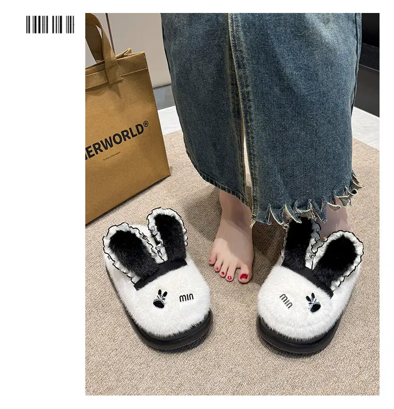 Women's Plush Warm Slippers Winter Indoor Couple — feature 11