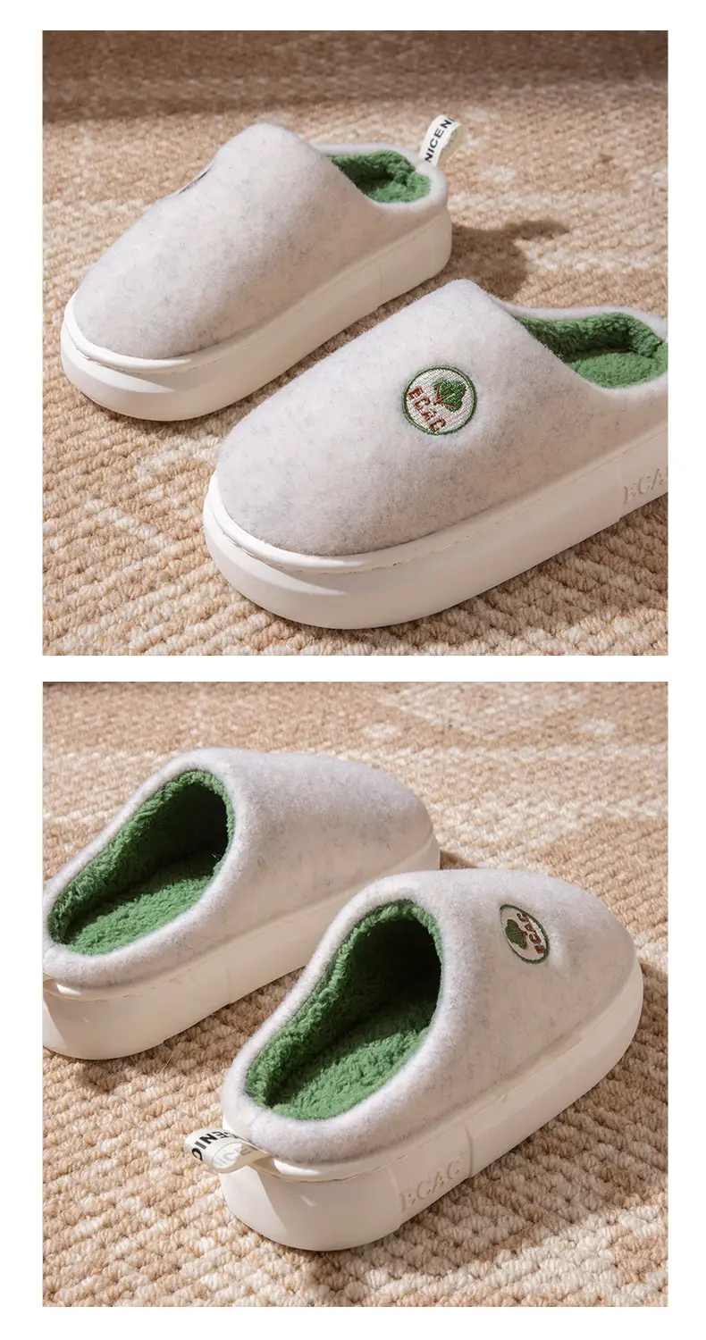 Women's Autumn and Winter 2025 New Style Indoor Home Thick-Soled Warm Plus Plush Slippers for Men — feature 9
