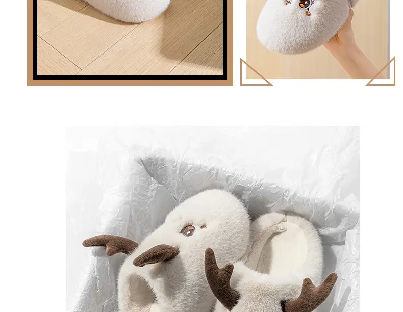 Winter Cute Deer Toe Cotton Slippers for Men — feature 17