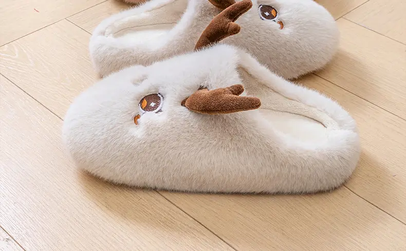 Winter Cute Deer Toe Cotton Slippers for Men — feature 19