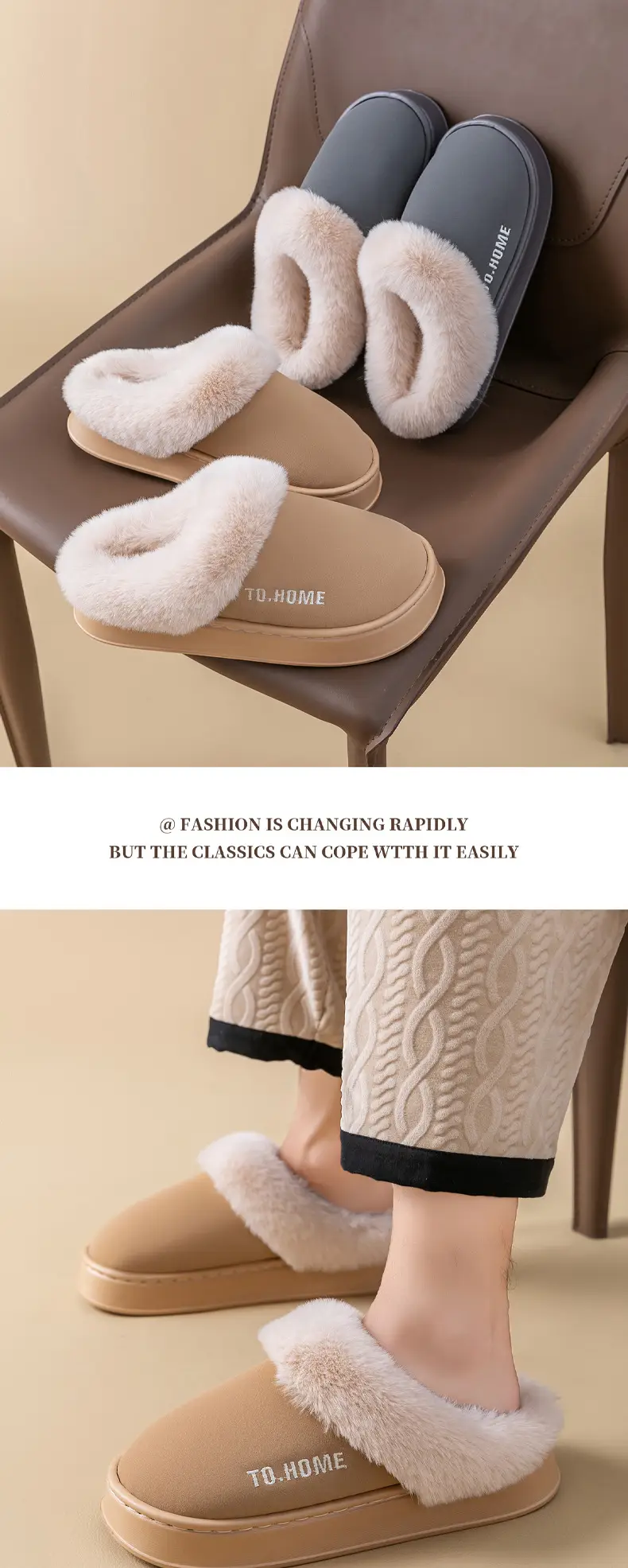Women's Warm Cotton Slippers Winter Indoor Non-Slip — feature 13
