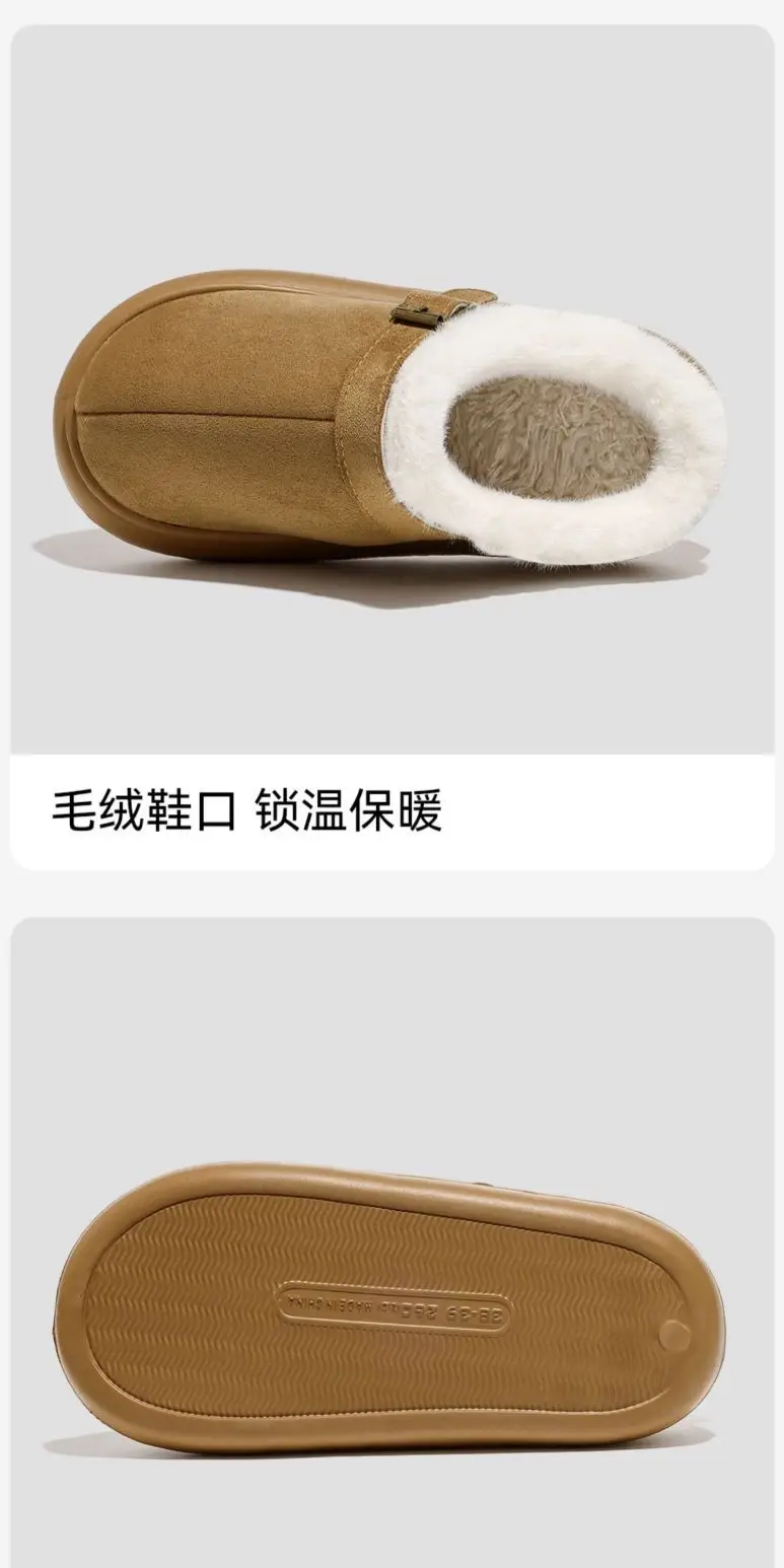 Birkenstock Cotton Slippers for Women Autumn and Winter 2025 New Outer Wear Non-Slip Indoor Home Warm Plush Toe Cotton Slippers for Women — feature 13