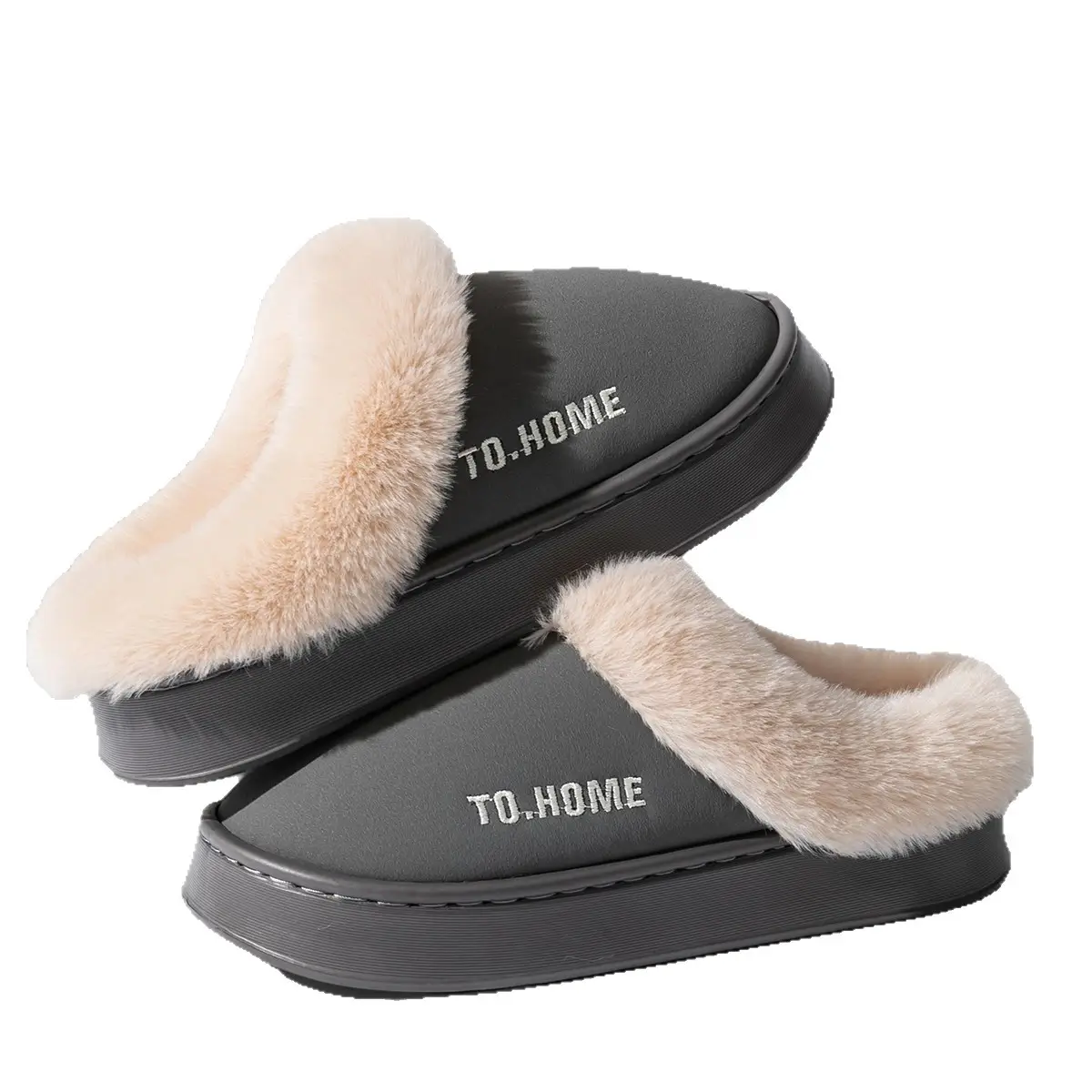 Women's Warm Cotton Slippers Winter Indoor Non-Slip - Image 7