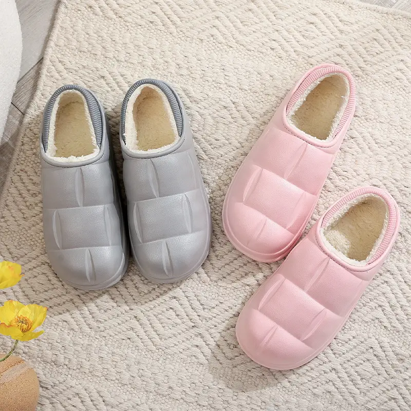 Winter Indoor Warm Slippers for Couples, Autumn and Winter Style, Fleece-Lined, Thick-Soled Cotton Slippers for Men, Postpartum Cotton Shoes, Available for Cross-Border Shipping - Image 8