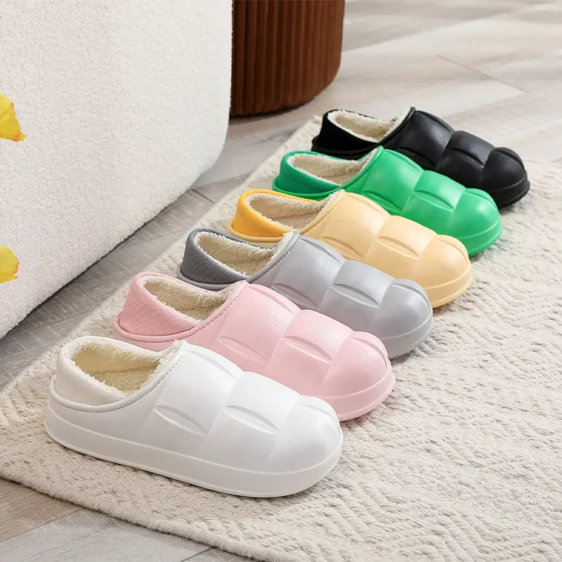 Winter Indoor Warm Slippers for Couples, Autumn and Winter Style, Fleece-Lined, Thick-Soled Cotton Slippers for Men, Postpartum Cotton Shoes, Available for Cross-Border Shipping - Image 10