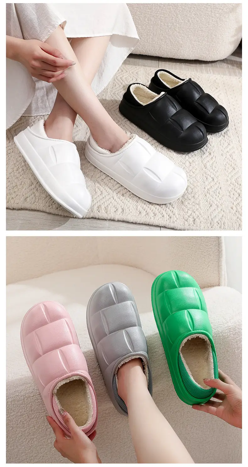 Winter Indoor Warm Slippers for Couples, Autumn and Winter Style, Fleece-Lined, Thick-Soled Cotton Slippers for Men, Postpartum Cotton Shoes, Available for Cross-Border Shipping — feature 8