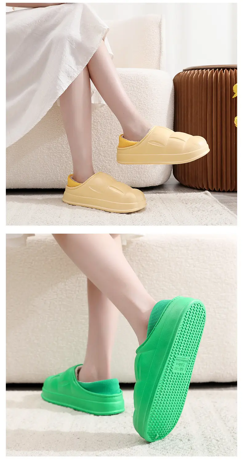 Winter Indoor Warm Slippers for Couples, Autumn and Winter Style, Fleece-Lined, Thick-Soled Cotton Slippers for Men, Postpartum Cotton Shoes, Available for Cross-Border Shipping — feature 9