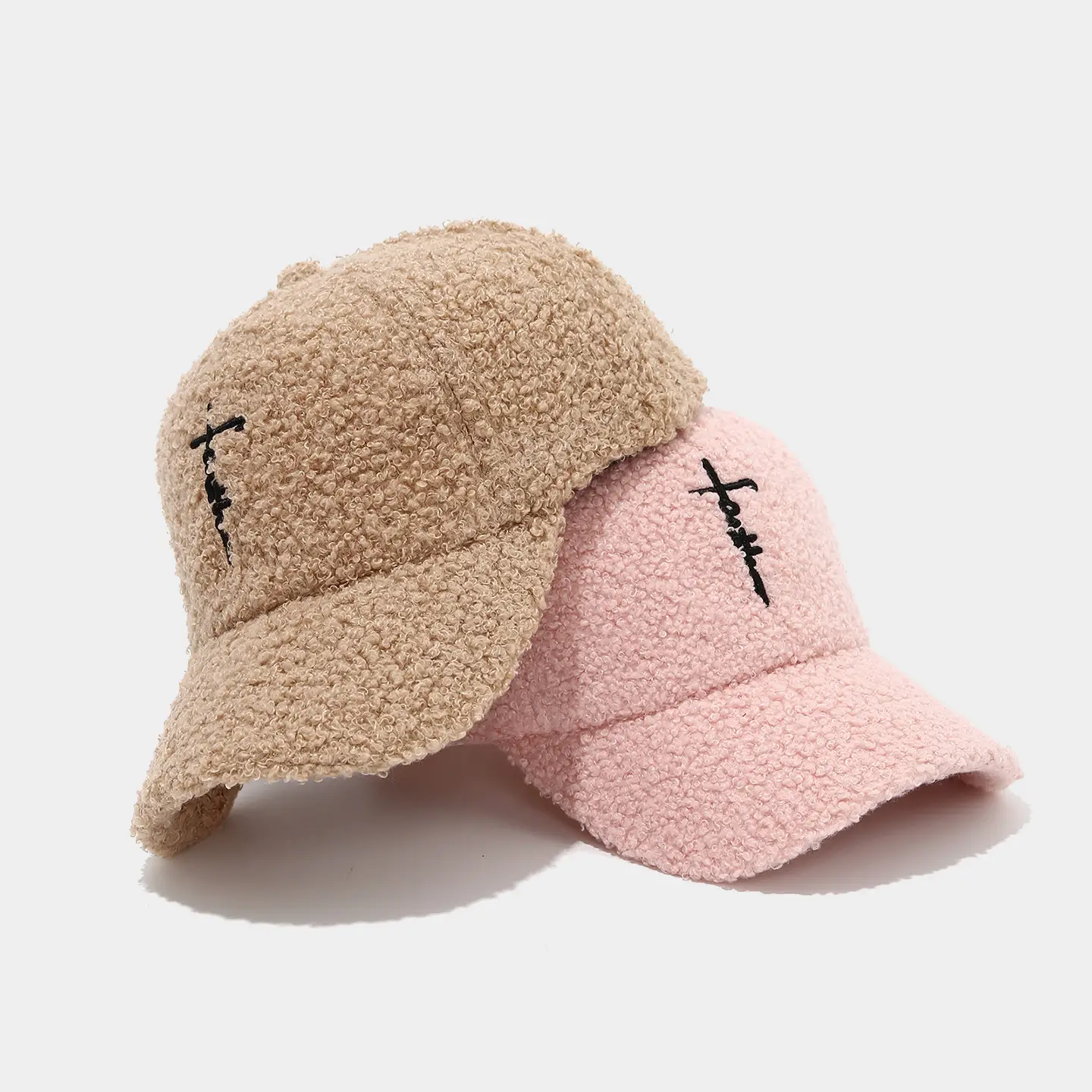 Black Wool Embroidered Baseball Cap for Women - Image 9