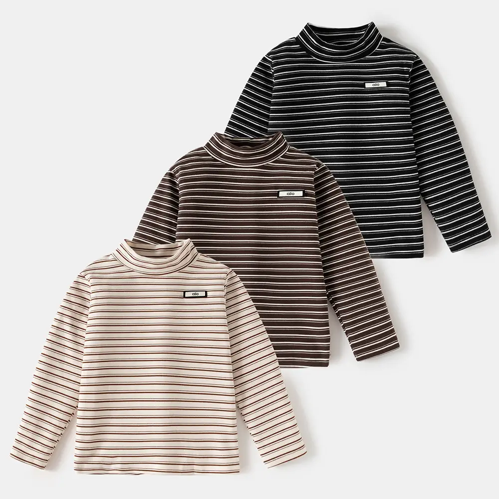 Children's Long Sleeve Striped Tops 2025 Autumn Winter — feature 1
