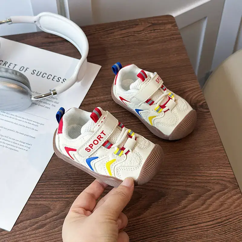 Baby Sneakers Sport Beige Anti-Slip Toddler Shoes - Image 4