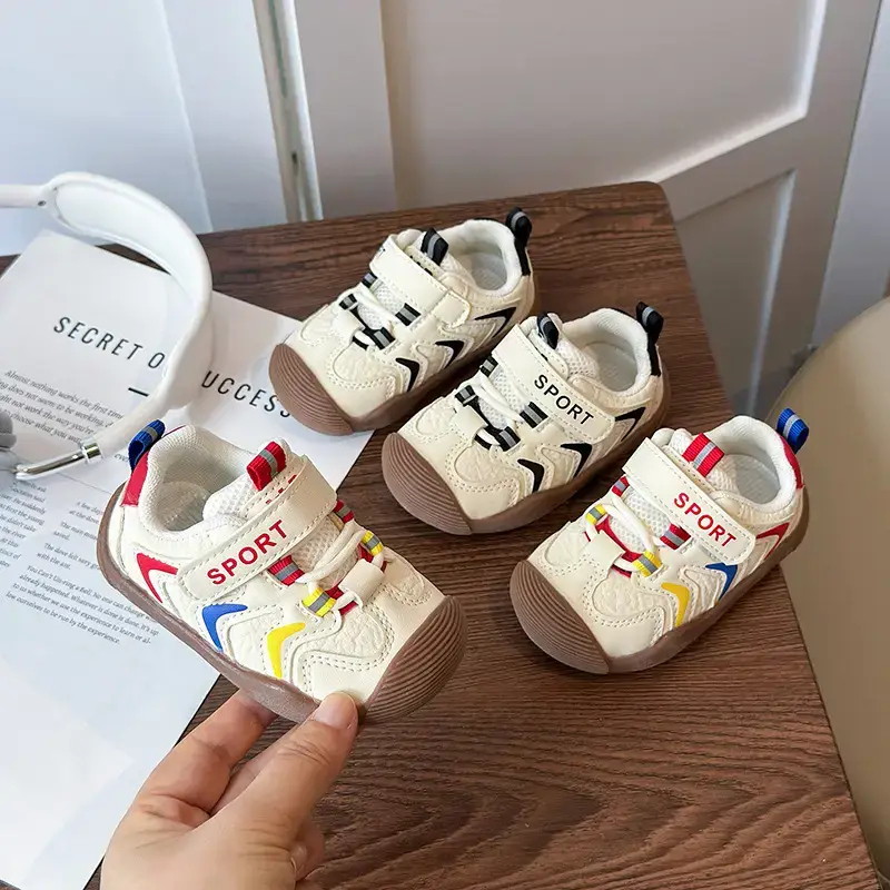 Baby Sneakers Sport Beige Anti-Slip Toddler Shoes - Image 5