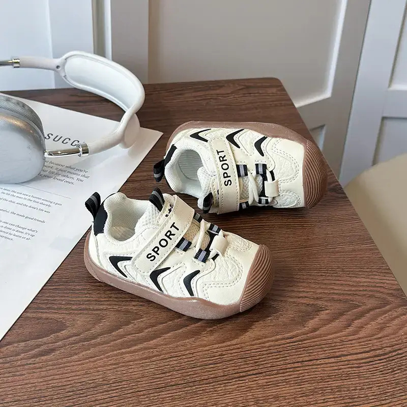 Baby Sneakers Sport Beige Anti-Slip Toddler Shoes - Image 2
