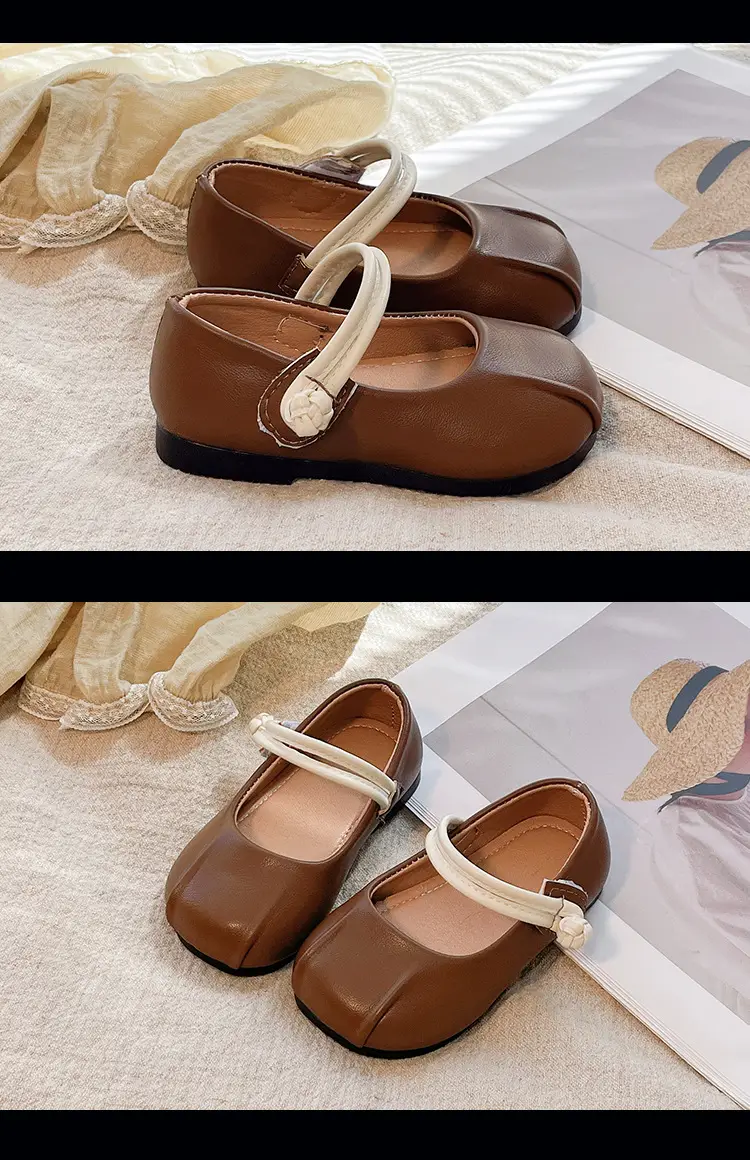 Girls Leather Flats Baby Princess Shoes Soft Sole — feature 13