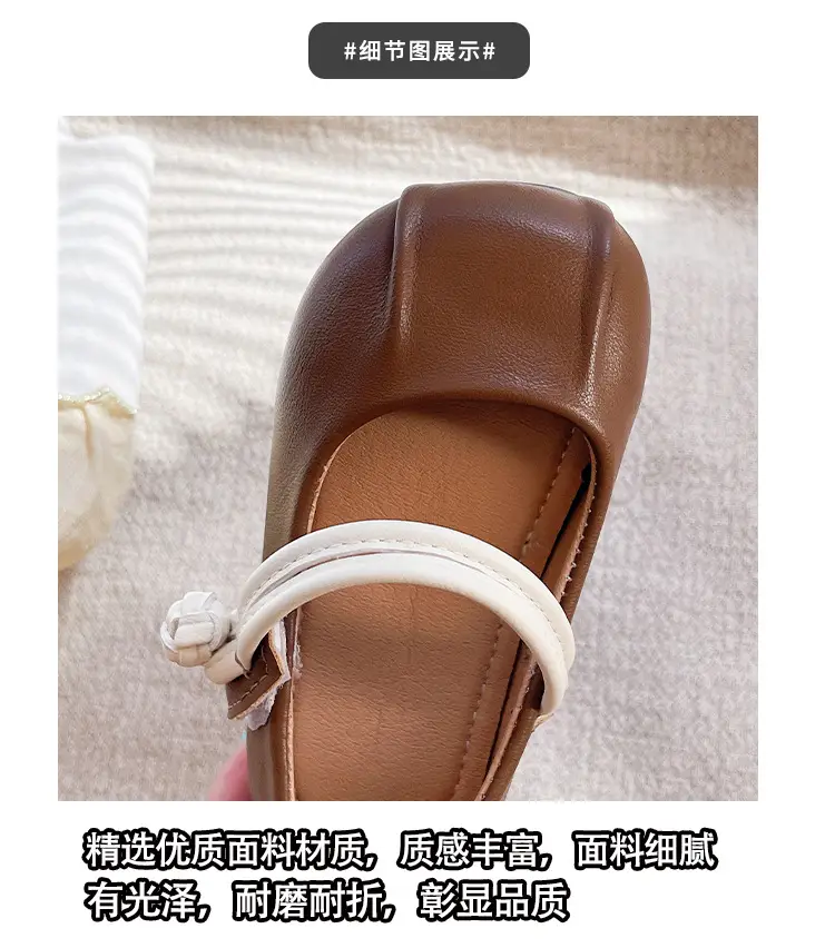 Girls Leather Flats Baby Princess Shoes Soft Sole — feature 5