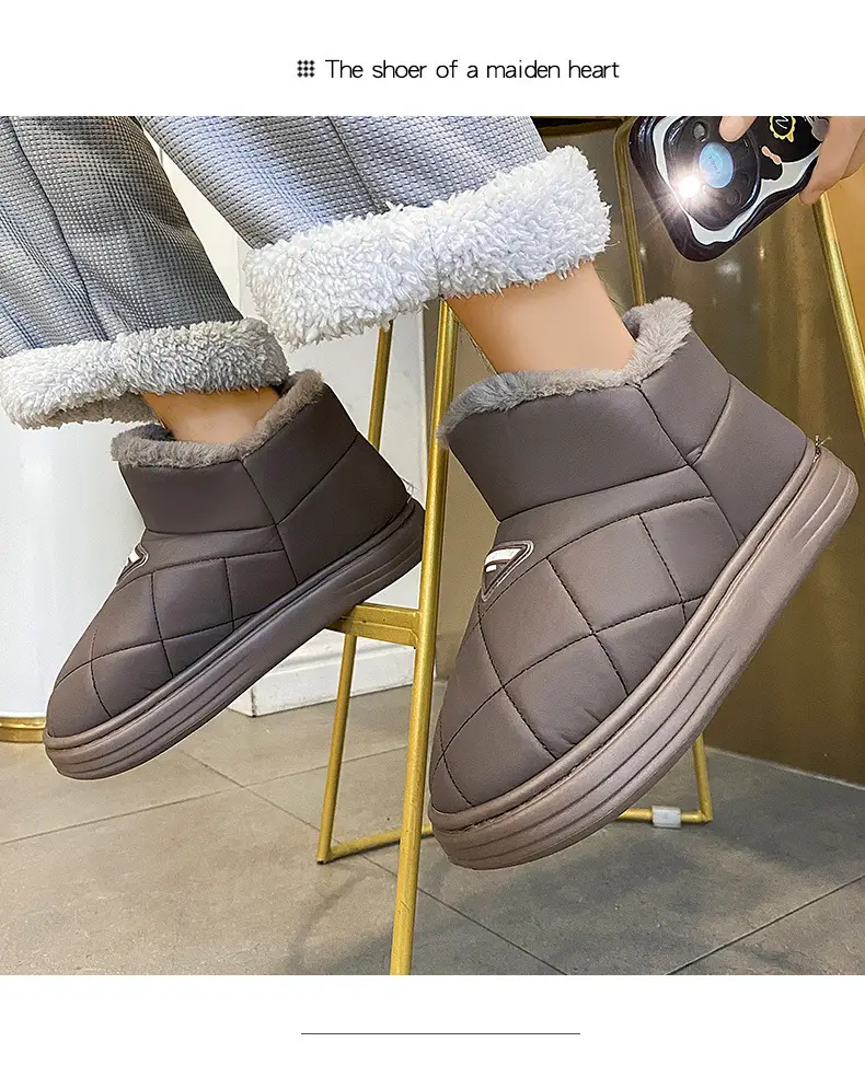 2313 Cotton Shoes 2025 Cotton Slippers for Men and Couples, Fleece-Lined, Warm, Non-Slip, Solid Color, Suitable for Home and Outdoor Use, High-End Cotton Slippers for Women — feature 10
