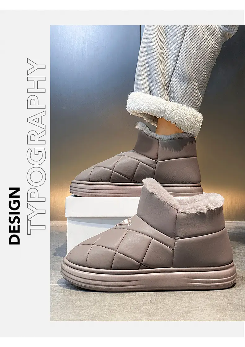 2313 Cotton Shoes 2025 Cotton Slippers for Men and Couples, Fleece-Lined, Warm, Non-Slip, Solid Color, Suitable for Home and Outdoor Use, High-End Cotton Slippers for Women — feature 11