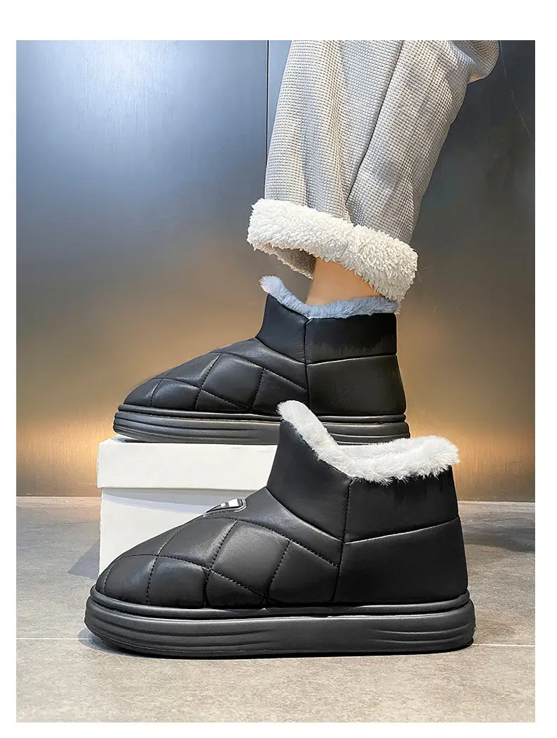2313 Cotton Shoes 2025 Cotton Slippers for Men and Couples, Fleece-Lined, Warm, Non-Slip, Solid Color, Suitable for Home and Outdoor Use, High-End Cotton Slippers for Women — feature 13