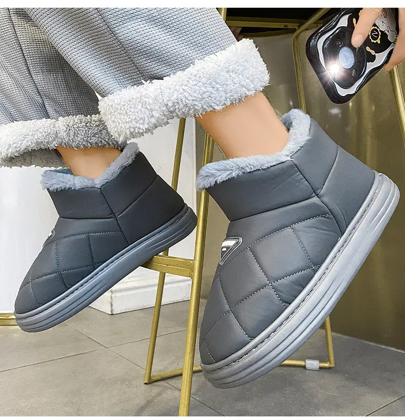 2313 Cotton Shoes 2025 Cotton Slippers for Men and Couples, Fleece-Lined, Warm, Non-Slip, Solid Color, Suitable for Home and Outdoor Use, High-End Cotton Slippers for Women — feature 15