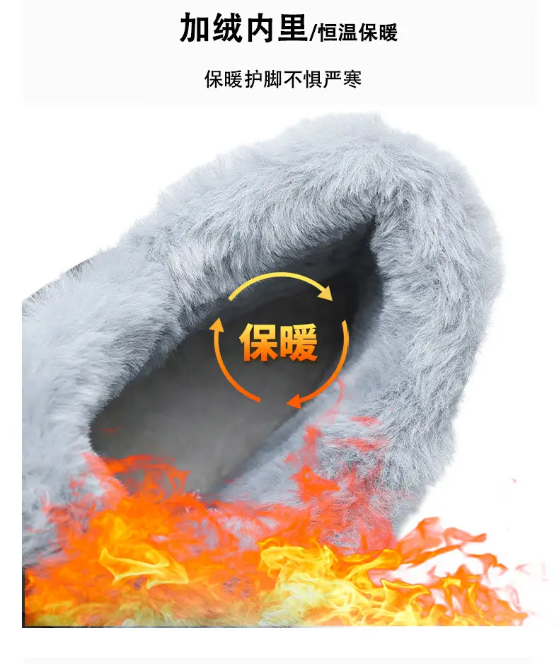2313 Cotton Shoes 2025 Cotton Slippers for Men and Couples, Fleece-Lined, Warm, Non-Slip, Solid Color, Suitable for Home and Outdoor Use, High-End Cotton Slippers for Women — feature 6