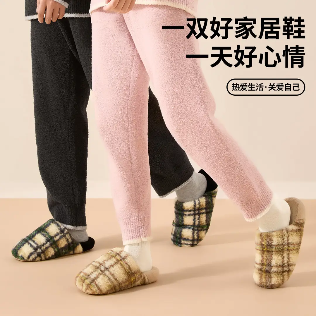 Women's Cotton Slippers Winter 2026 Fleece-Lined Thick-Soled Indoor Warm Plush Slippers for Women Outdoor Wear Cross-Border Clearance Sale - Image 5