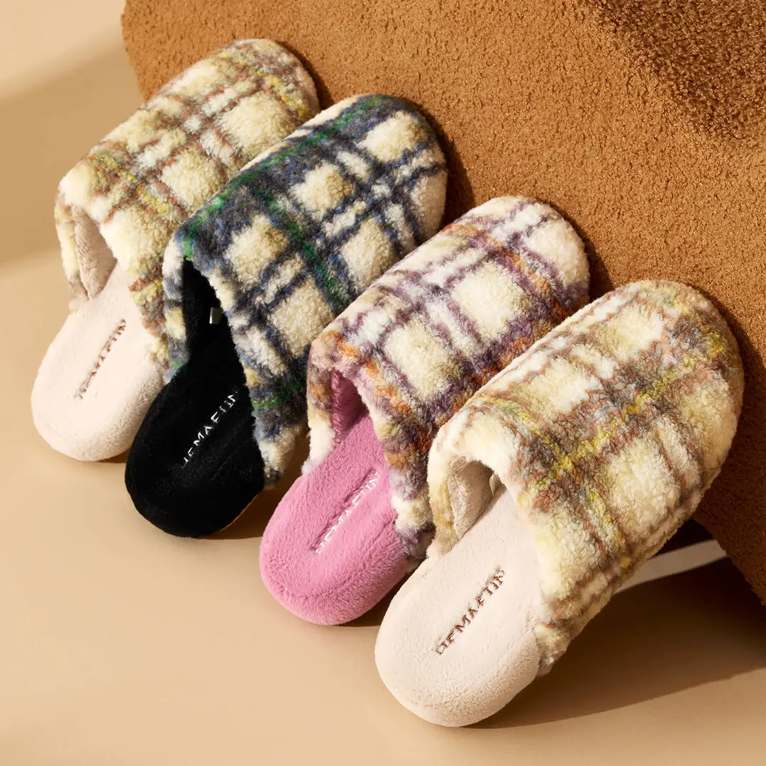 Women's Cotton Slippers Winter 2026 Fleece-Lined Thick-Soled Indoor Warm Plush Slippers for Women Outdoor Wear Cross-Border Clearance Sale - Image 7