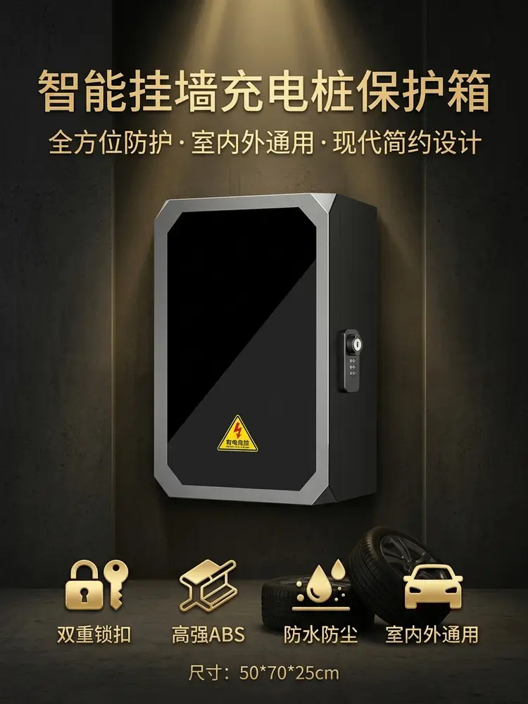 New Energy Vehicle Charging Pile Box, Wall-Mounted Distribution Box, Outdoor Rainproof Column, Thickened Charging Pile Protection Box — feature 12