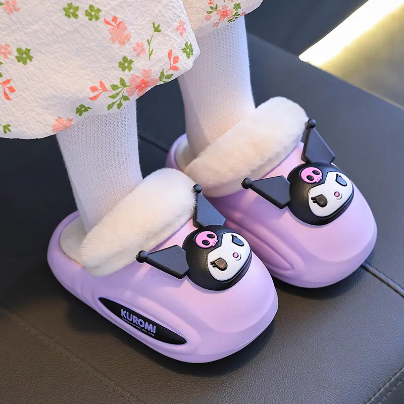 Sanrio Cotton Slippers Family New Waterproof Anti-Slip Warm Cartoon Cute Kuromi Home Baby Cotton Shoes - Image 11