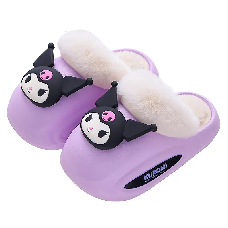 Sanrio Cotton Slippers Family New Waterproof Anti-Slip Warm Cartoon Cute Kuromi Home Baby Cotton Shoes - Image 13