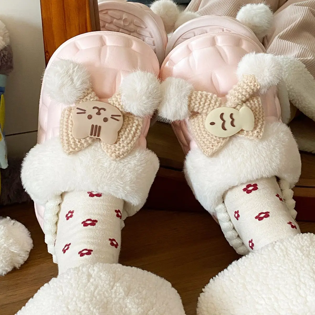 Warm Cotton Star Slippers for Women Autumn Winter — feature 41
