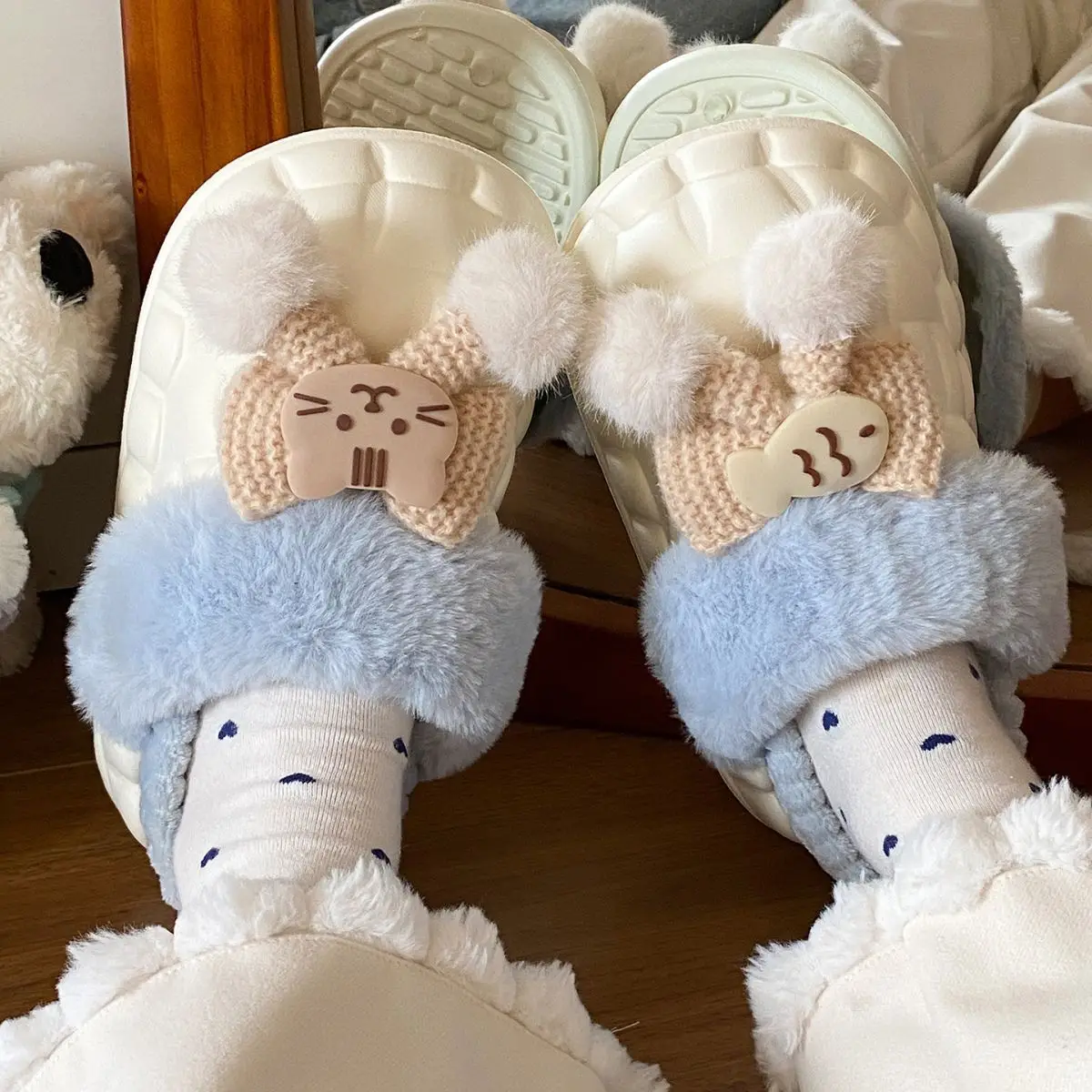 Warm Cotton Star Slippers for Women Autumn Winter — feature 48