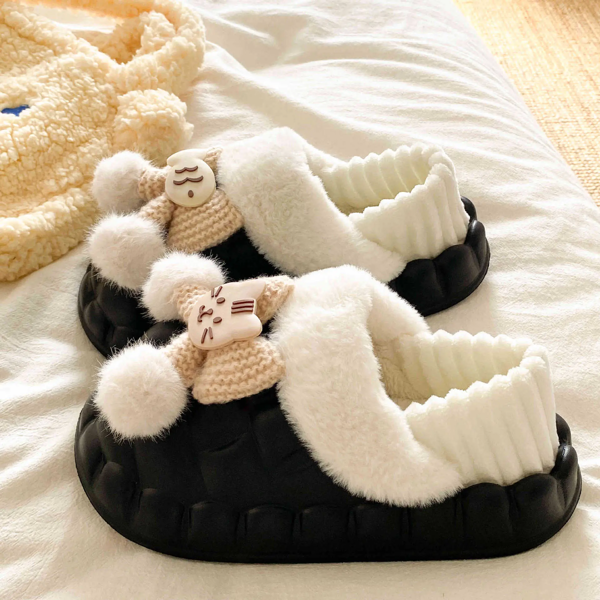 Warm Cotton Star Slippers for Women Autumn Winter - Image 2