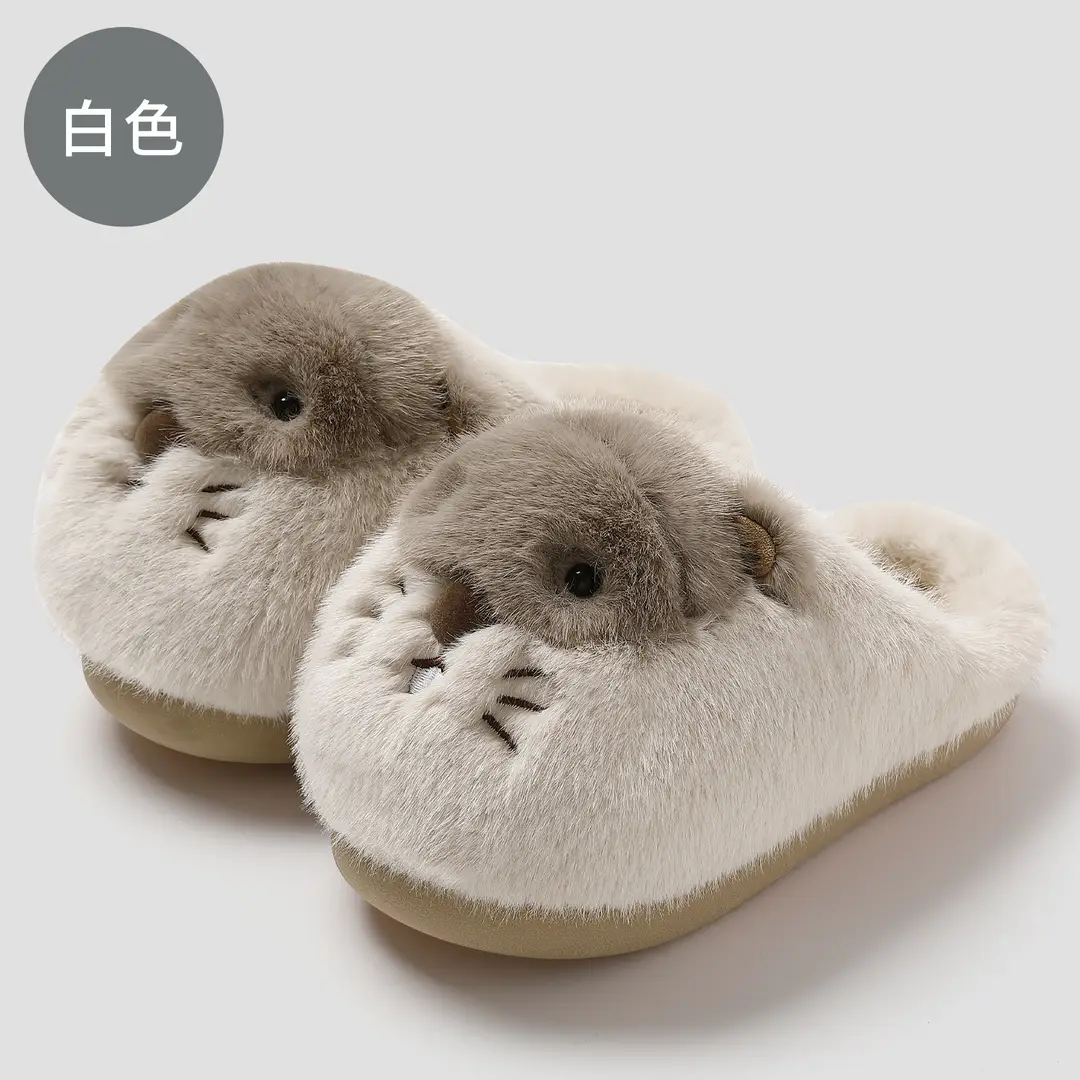 Cute Warm Cotton Slippers for Women, Cartoon Home Slippers, Winter Indoor Soft-Soled Wear-Resistant Closed-Toe Cotton Shoes for Women Wholesale - Image 2