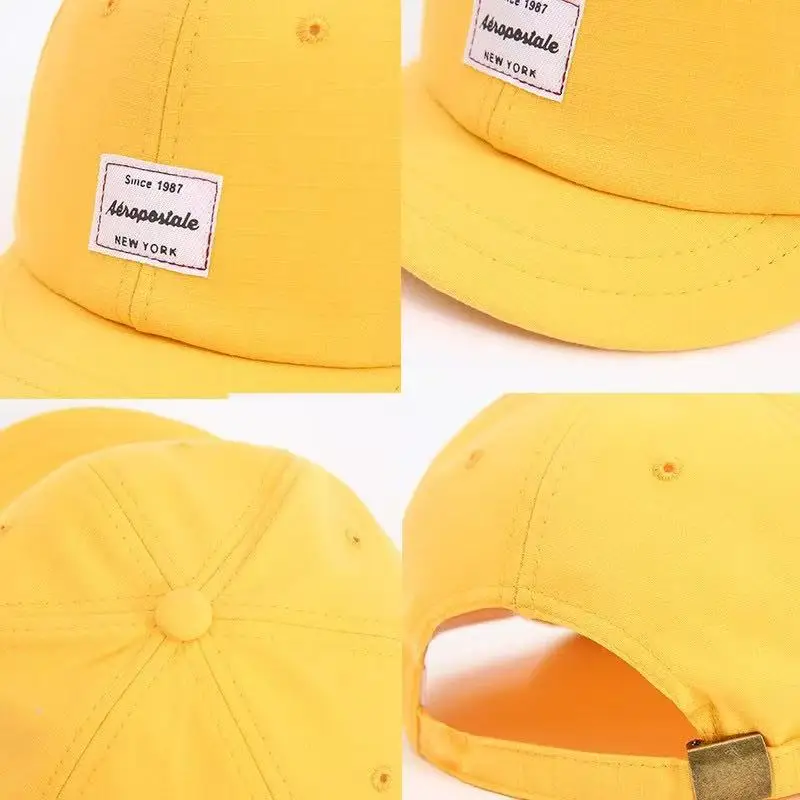 Beige Korean Style Baseball Cap Short-Brimmed - Image 7