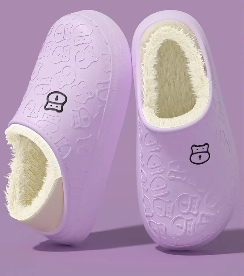 Waterproof Maternity Slippers with Heel, Cotton Slippers for Women, 2025 New Autumn and Winter Indoor Home Warm Non-Slip Cotton Shoes for Men — feature 15