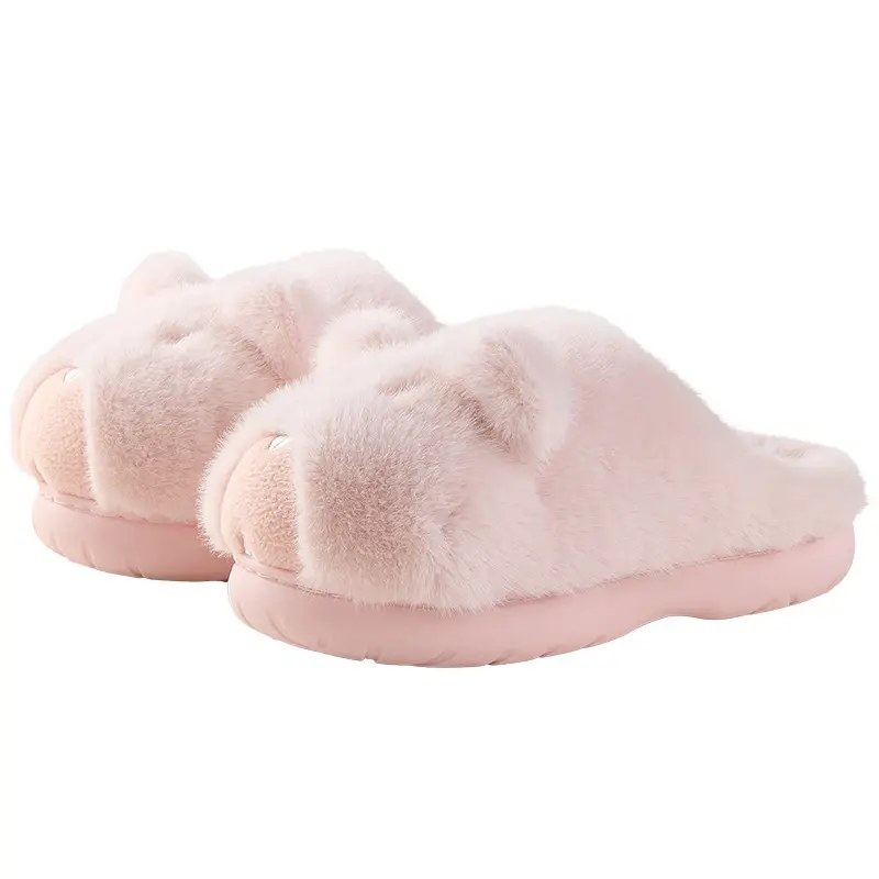 Nanbowan Autumn Winter Cute Groundhog Cotton Slippers Women's Warm Anti-Slip Indoor and Outdoor Wear Anti-Slip Warm Fur Slippers - Image 8