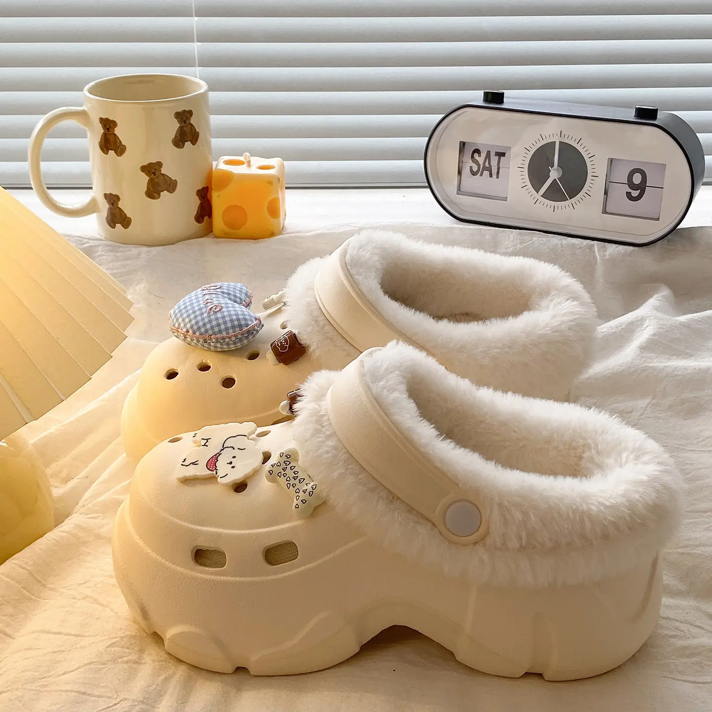 Winter Warm Cartoon Slippers Women Cotton Outerwear - Image 8