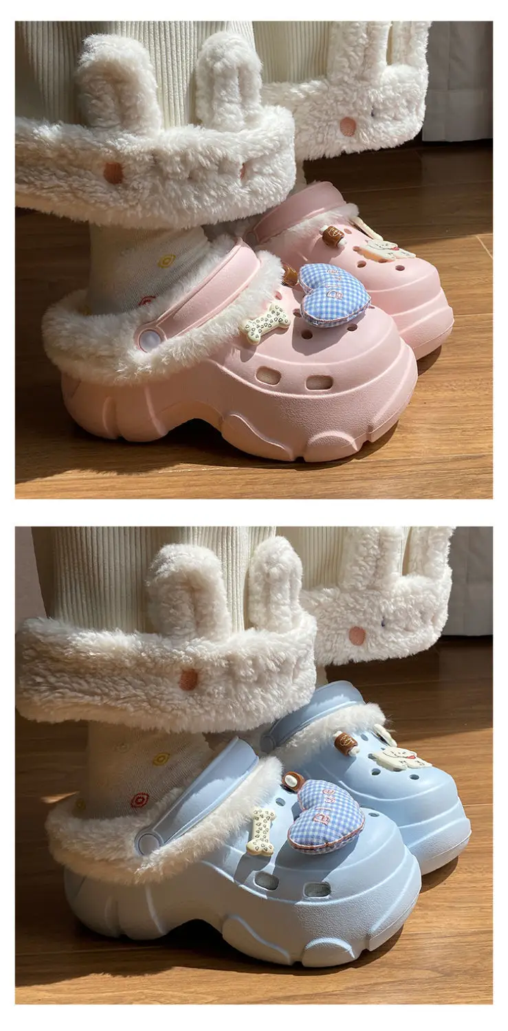 Winter Warm Cartoon Slippers Women Cotton Outerwear — feature 17