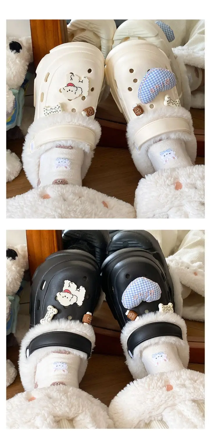 Winter Warm Cartoon Slippers Women Cotton Outerwear — feature 23