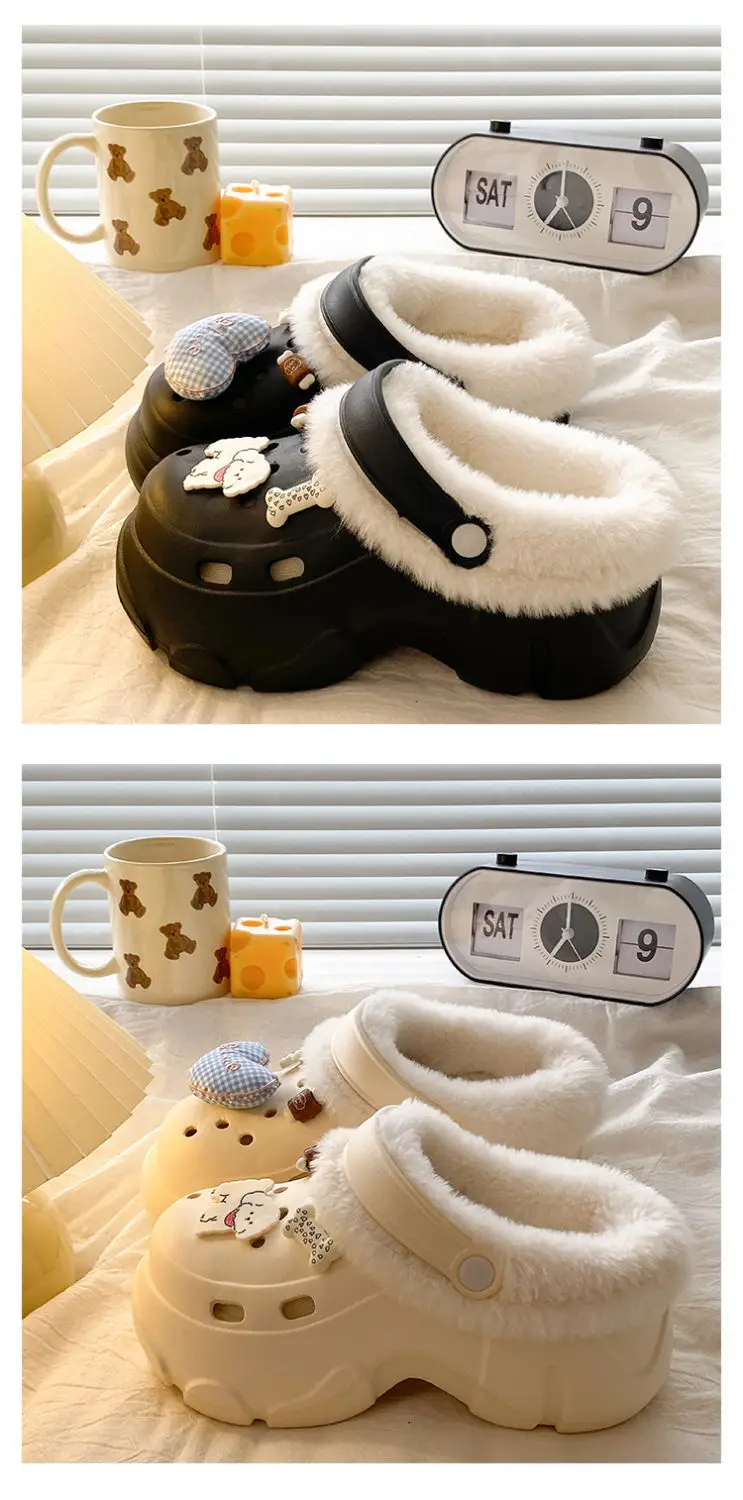 Winter Warm Cartoon Slippers Women Cotton Outerwear — feature 25