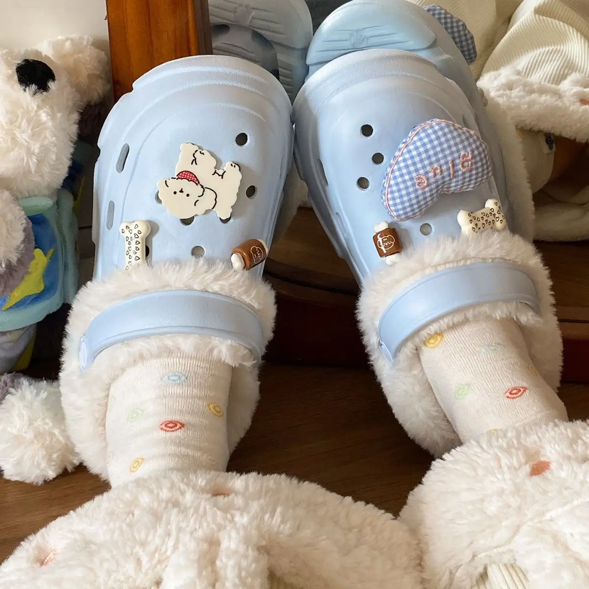 Winter Warm Cartoon Slippers Women Cotton Outerwear — feature 29